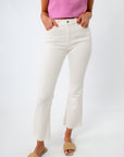 Malibu White Cropped Flare Jeans