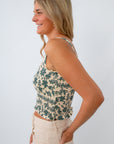 Transitional fall floral top, fall layering tank, Z Supply Everglade tank, fall smocked top