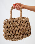 Summer Solstice Shimmer Tan Braided Bag
