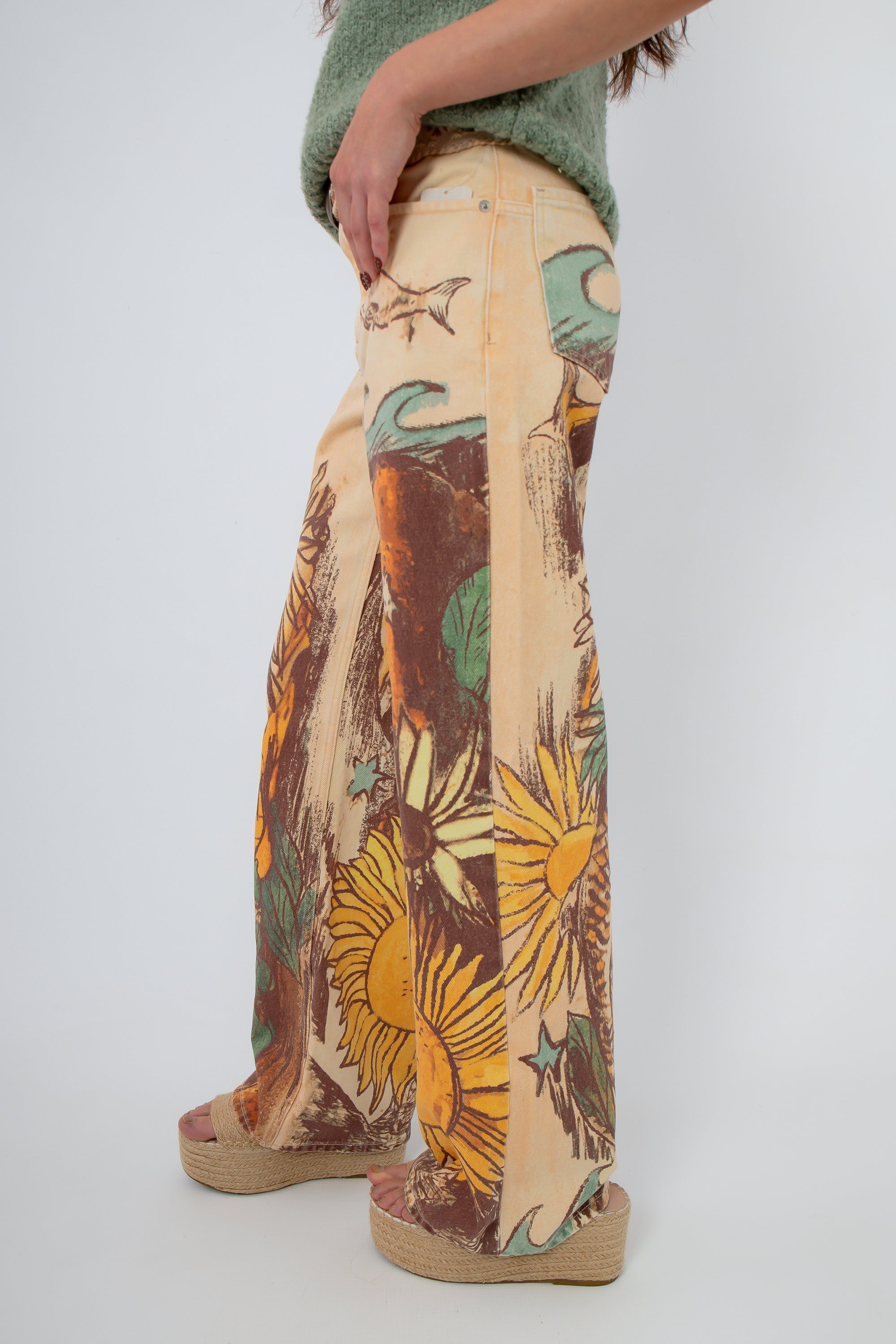 Free People Beach Scene Straight Leg Jean back view