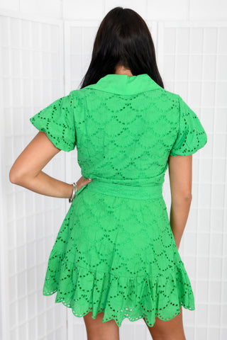 Sunny Life Green Eyelet Lace Dress-Fanco-L. Mae Boutique