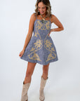 Sloane Vaquero Embroidered Mini Dress