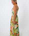 Island Time Tropical Print Maxi Dress