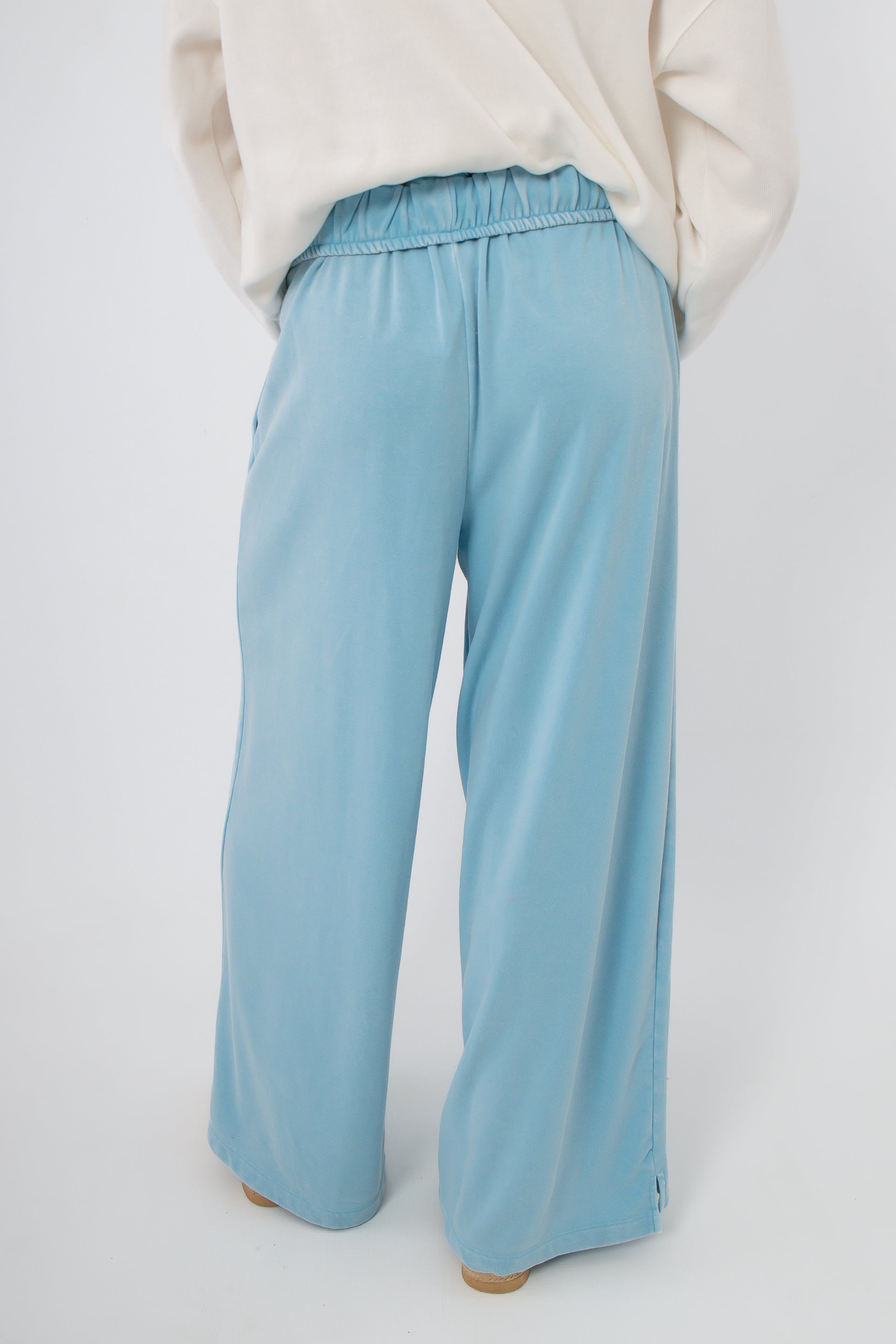 Brandy Blue Fold Over Knit Sweatpant back view