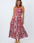 Matching crimson patterned set for Alabama fans, Matching garnet patterned set for USC fans