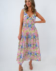 minkpink watercolor maxi dress