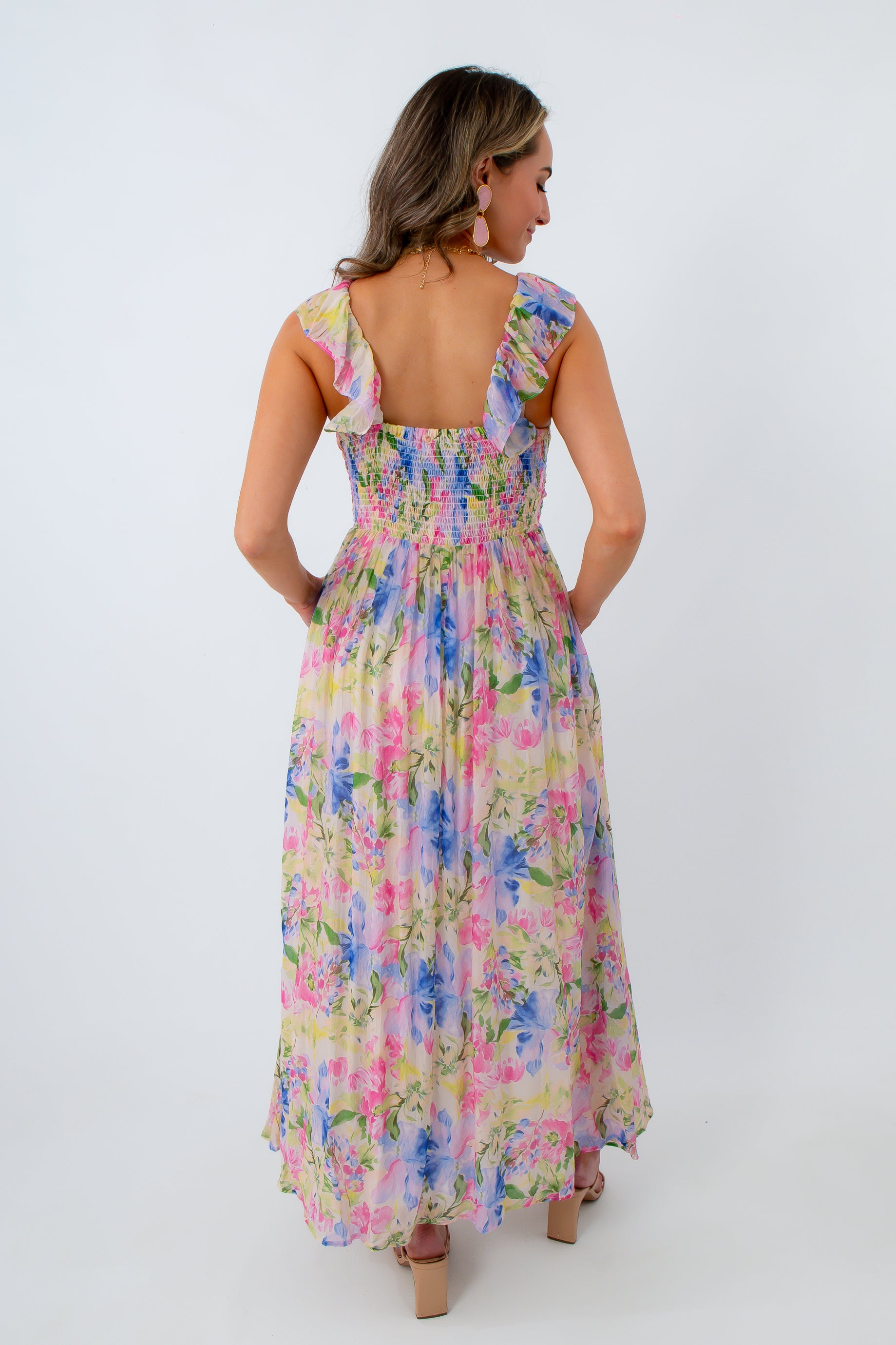 MinkPink Watercolor Floral Celina Maxi Dress MinkPink Watercolor Floral Celina Maxi Dress