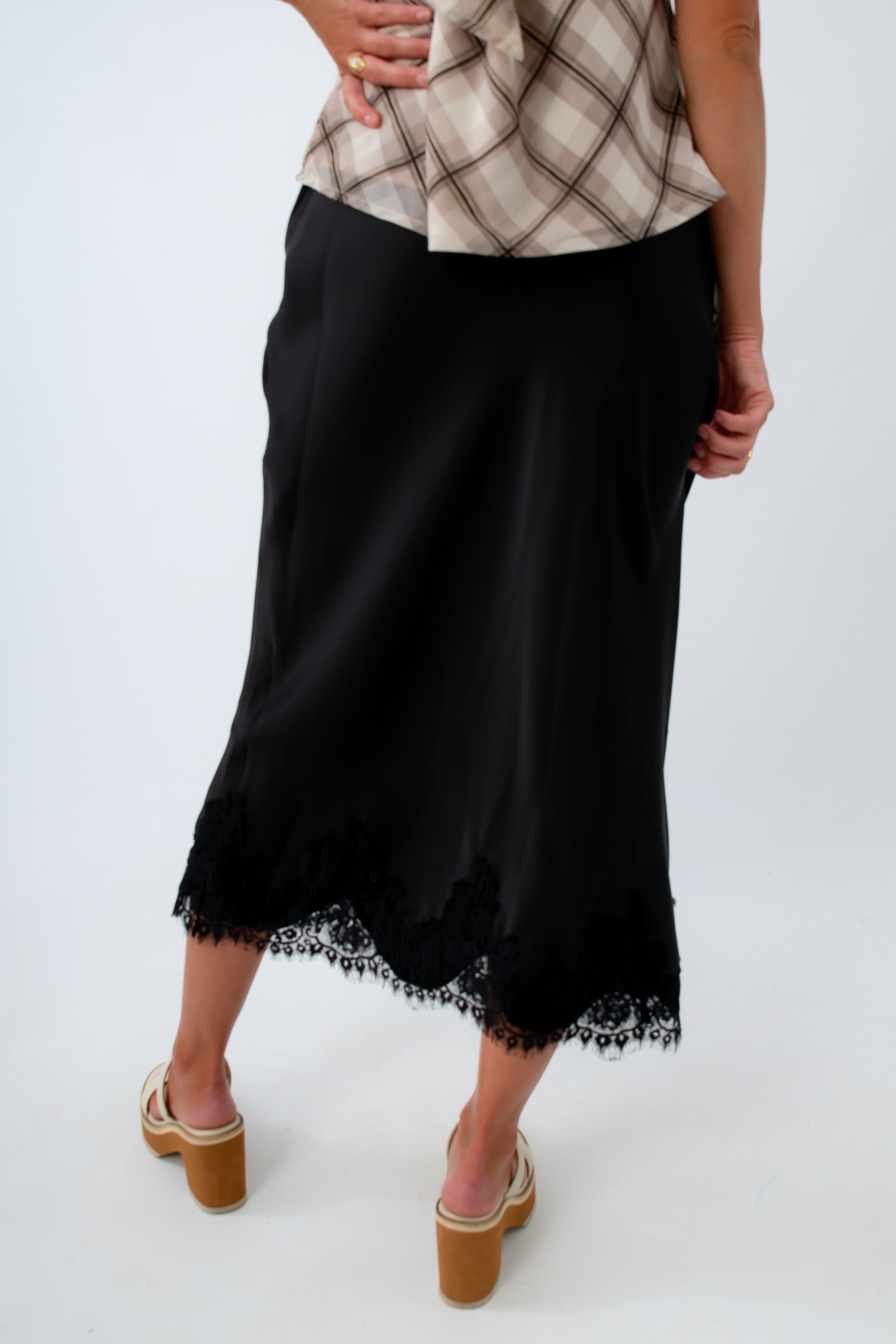 Fall workwear skirt, game day skirts, satin workwear skirt, professional length skirt