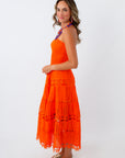 Strapless eyelet dress for Tennessee game day, Strapless eyelet dress for Clemson game day, Strapless eyelet dress for Auburn game day