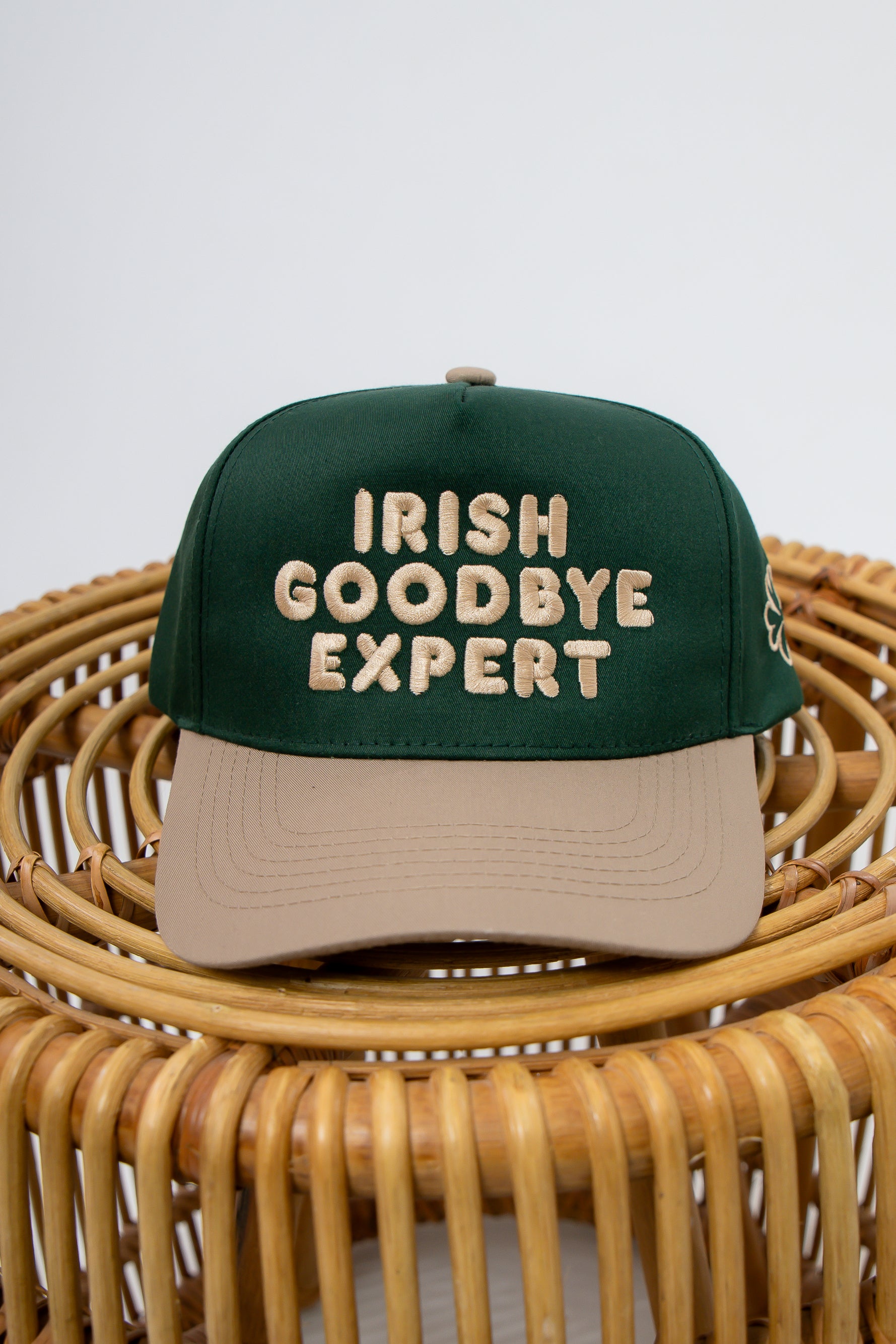 Irish Goodbye Expert St. Patty's Trucker Hat front view