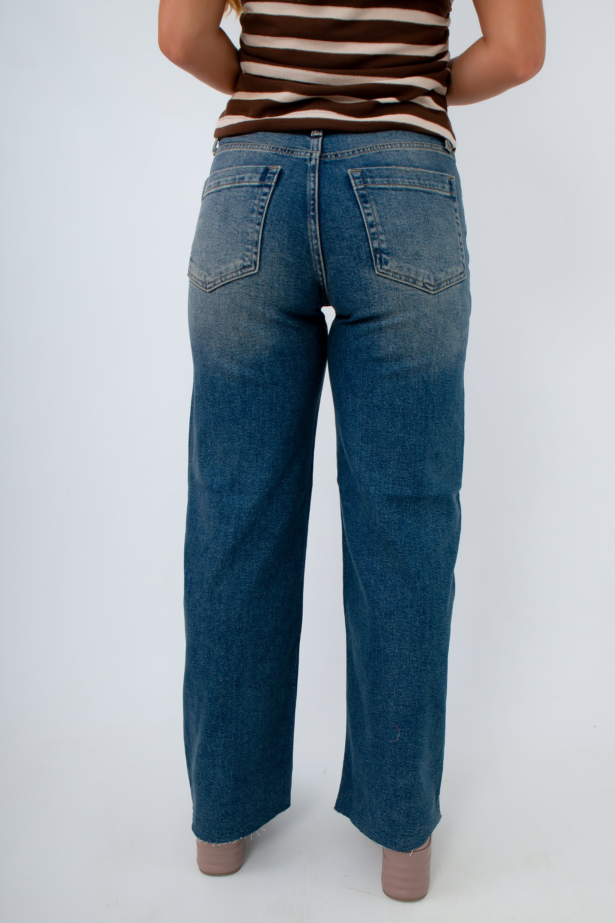 Relaxed fit jeans, medium wash jeans, straight leg jeans for fall