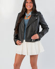Z Supply Black Alchemy Moto Faux Leather Jacket