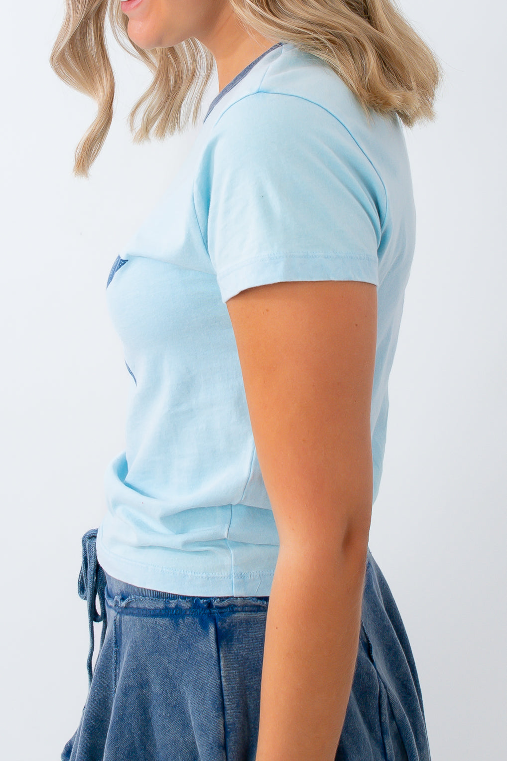 baby blue summer tee