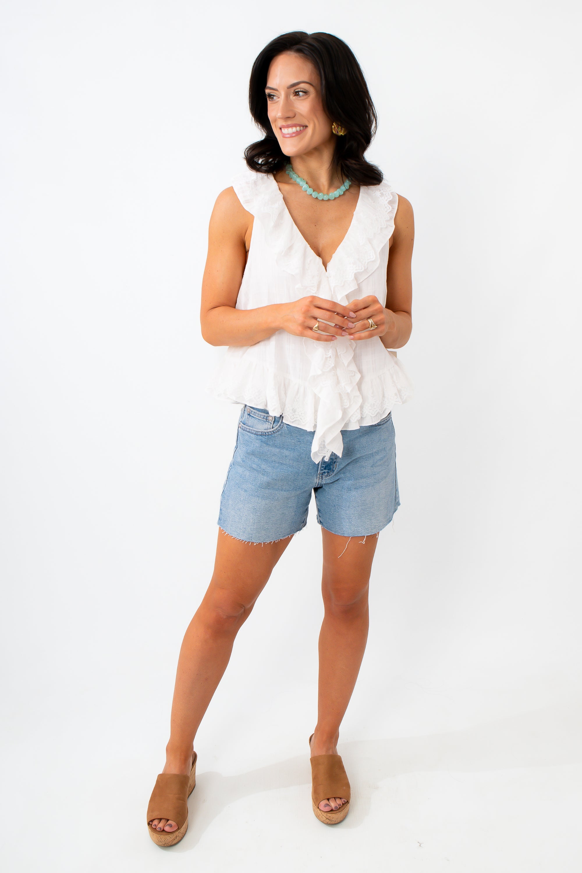 romantic white lace top