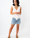 romantic white lace top