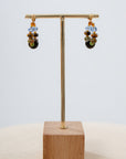 Tiger's Eye Multicolor Beaded Loop Earrings