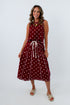 On The Dot Burgundy Polka Dot Knit Skirt Set