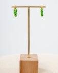 Riesling Green Beaded Loop Earrings