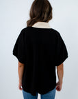 Georgia Bulldogs game day apparel, neutral game day blouse, black lightweight blouse