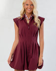 Steve Madden Wine Dyanne Dress