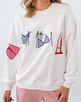 clothesline graphic with bikini and boxer short and usa boat and tote bag