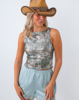 summer nights sequin shimmer tank top