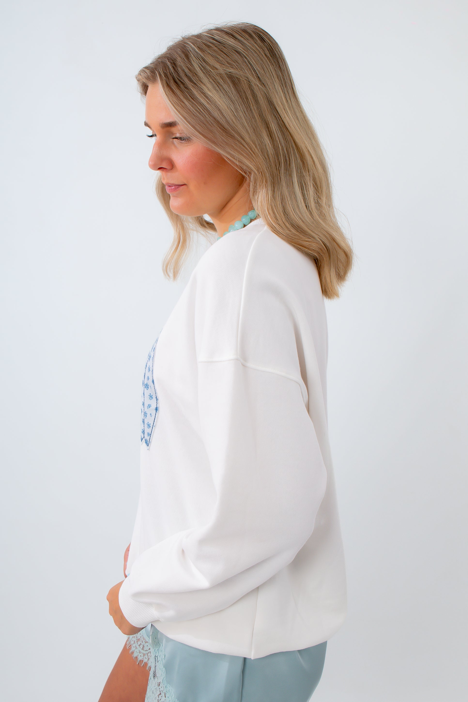 Beach Bum Surfboard Patch Graphic Sweatshirt