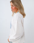 Beach Bum Surfboard Patch Graphic Sweatshirt