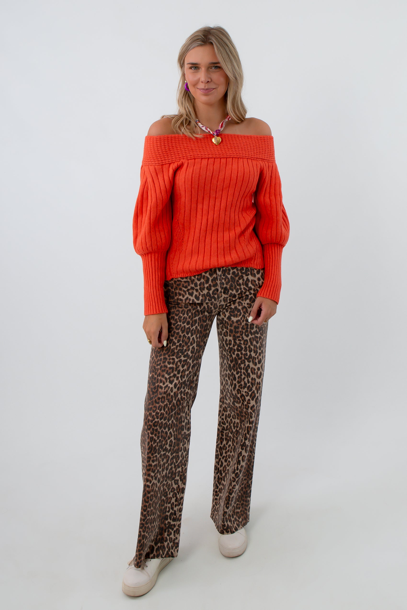 Daze Denim Cool Cat Leopard Far Out Wide Leg Jean