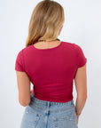 Free People Dreamy Mulberry Sunfade Clean Lines Baby Tee