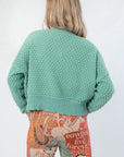 Out Of Range Pistachio Textured Sweater