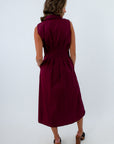Eyelet hem gameday outfit, USC gameday dress, Alabama game day dress, garnet midi dress