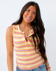 Free People Butter Yellow Stripe Jamie Henley