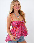 Free People Raspberry Combo Malia Tube Top