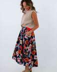 Stylish maxi skirt with functional side pockets, statement maxi skirt with side pockets