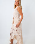 Calypso Cream Asymmetrical Crochet Set