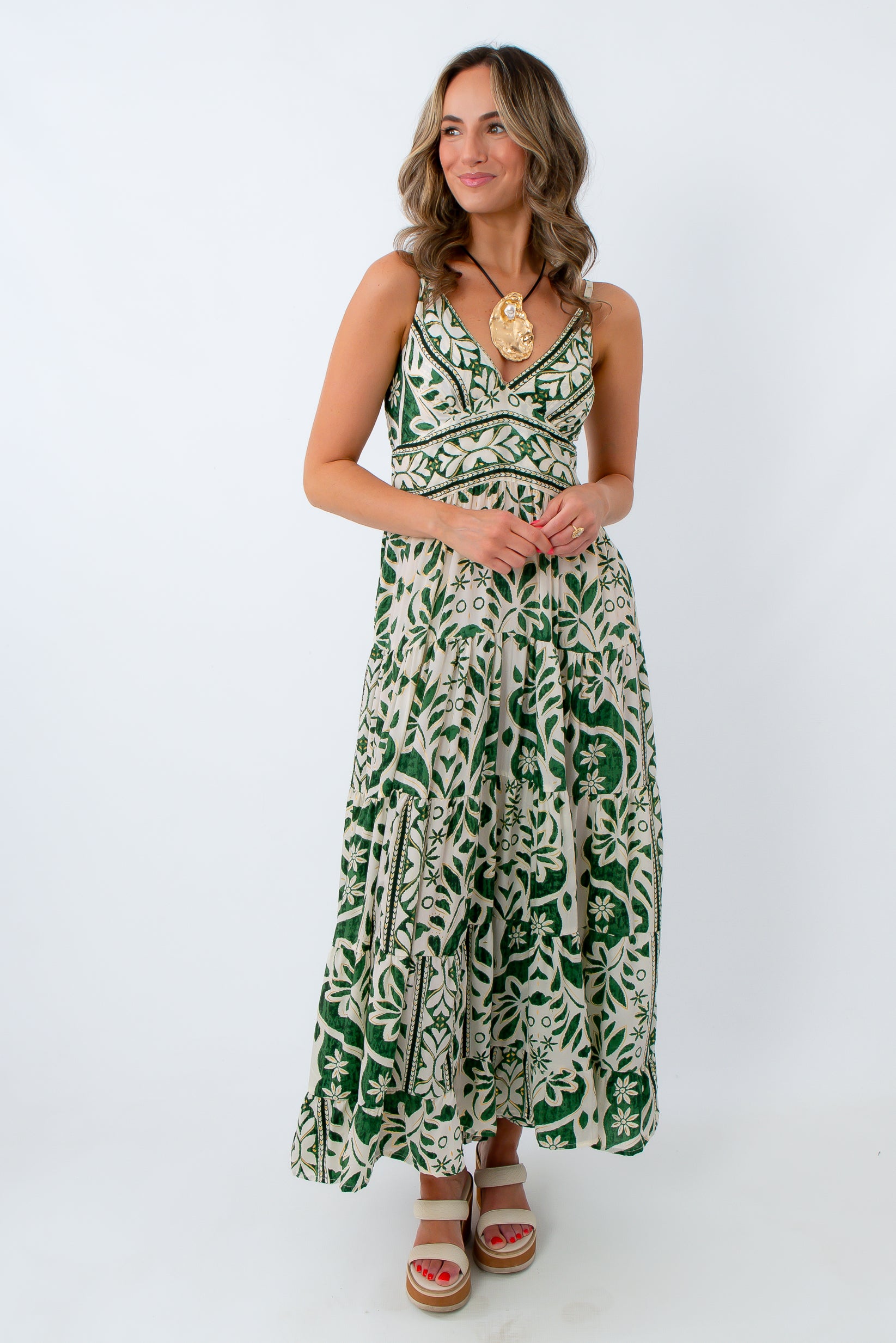 beach vacation dinner maxi dress