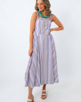 Lowcountry Stripe Square Neck Midi Dress
