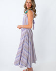 square neck stripe dress