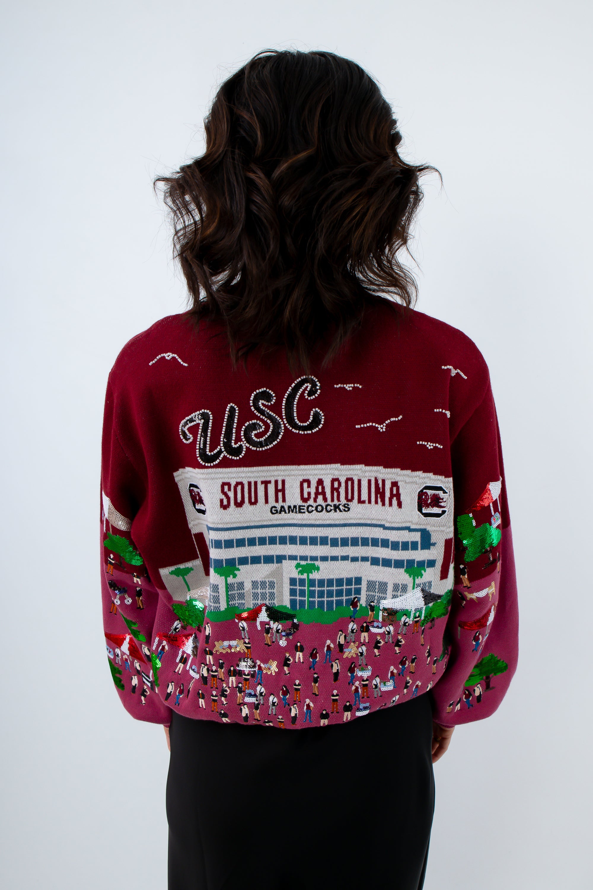 Queen of Sparkles USC Tailgate Stadium Cardigan