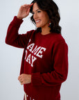 Game Day Garnet Knit Sweater