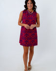 Optical Illusion Botanical Patterned Dress