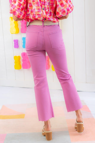 Kut Lavender Kelsey High Rise Fab Ab Ankle Flare Jeans-Kut from the Kloth-L. Mae Boutique