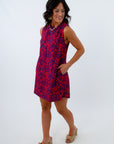 Optical Illusion Botanical Patterned Dress