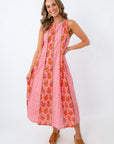 thml pink and orange dress for summertime