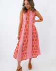 Flattering paneled cotton dress