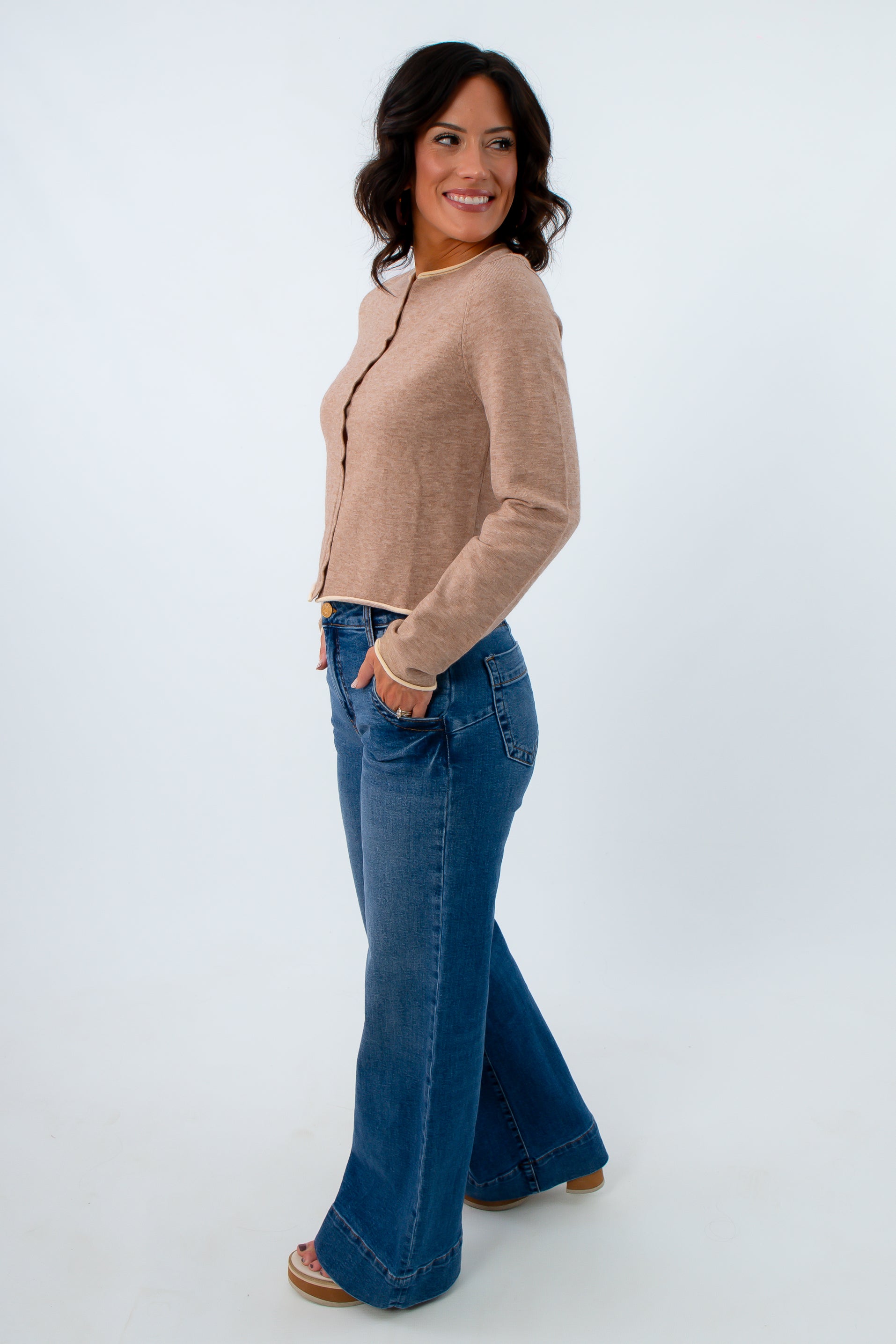Kut from the Kloth high waisted wide leg jeans for women, stretchy denim jeans for women, comfy wide leg jeans
