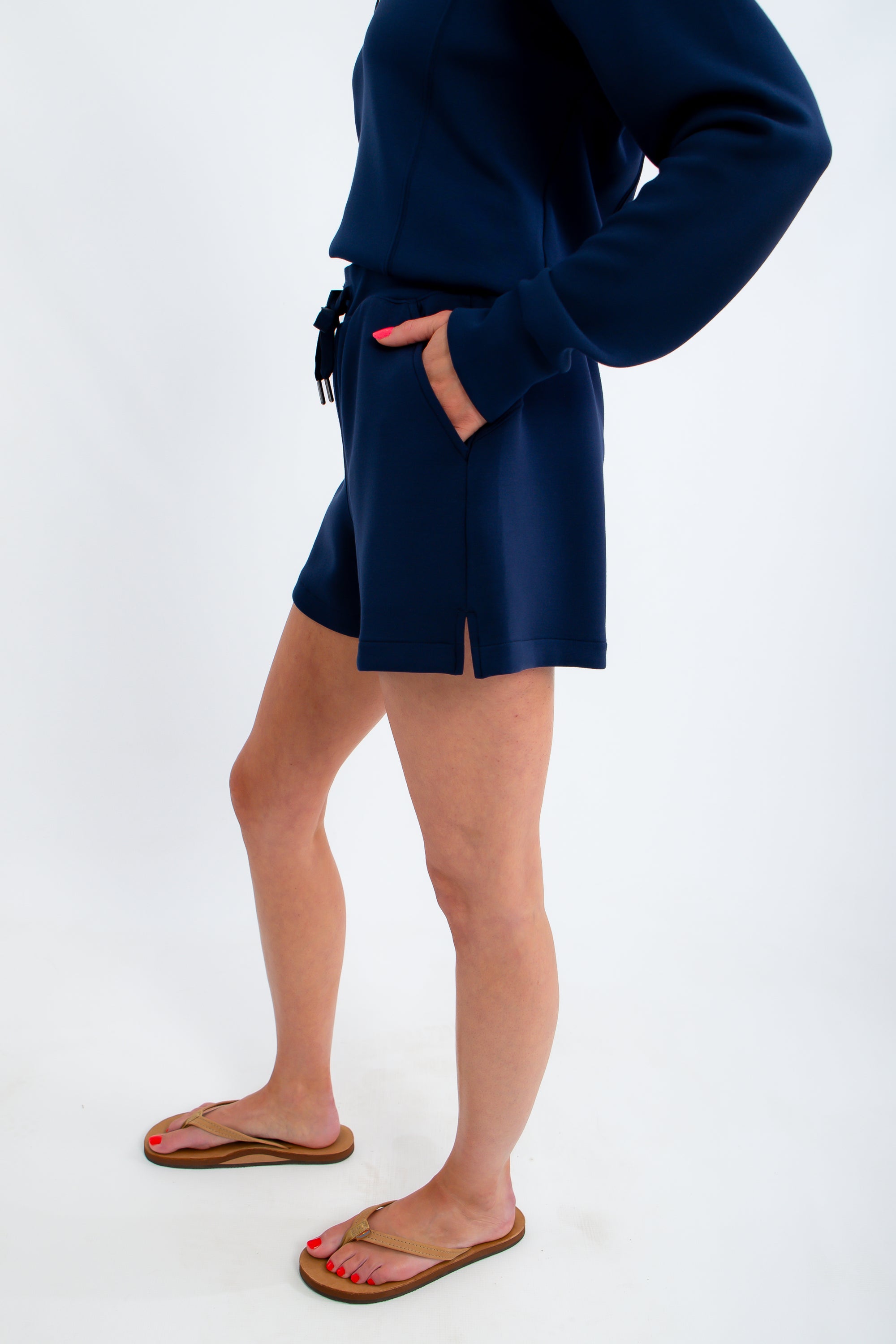 Spanx Air Essentials navy lounge shorts for women by Spanx in Navy