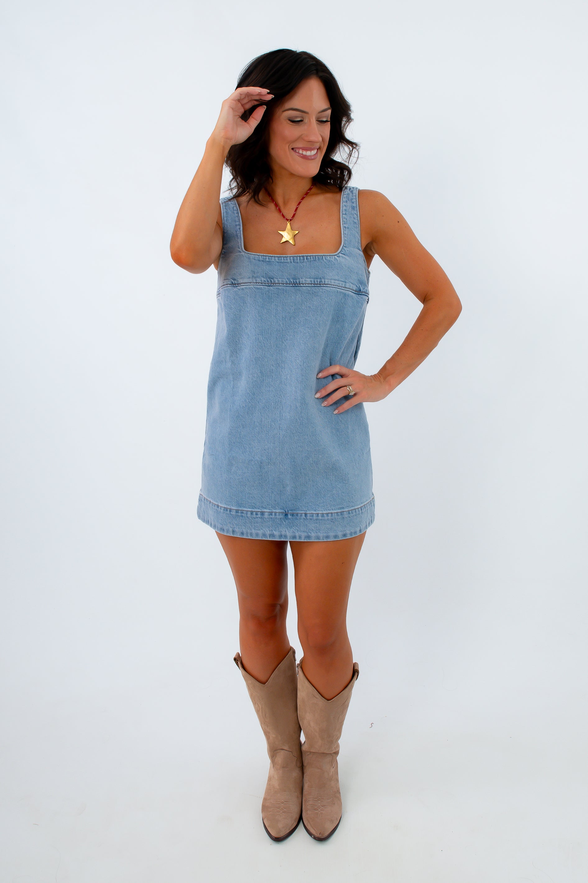 Show Me Your Mumu Jet Stream Blue Topanga Mini Dress