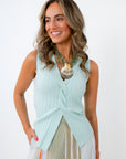 Seafoam Twist Front Tank